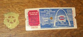 Vtg St. Louis Souvenir Ticket Gateway Arch Passenger Transportation System Badge - £19.32 GBP