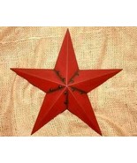 12 inch Metal Burgundy Star Country Home Decor - £9.57 GBP