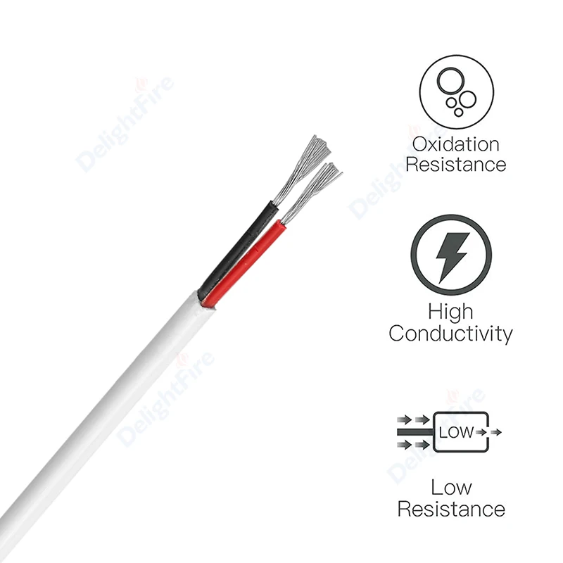 5/100m 2pin Electrical Wire 26/24/22/20/18/16AWG Heat Proof PVC Sheathed Electro - £88.05 GBP