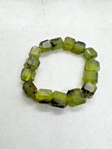 stretchable beads Green serpentine large size beaded bracelet 1pc @ Pak - £14.07 GBP