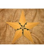 12 inch Metal Mustard Star Country Home Decor - $16.43 CAD