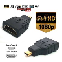 HDMI Female to Micro HDMI Type D Male Adapter F/M Converter Conecter HD ... - £6.34 GBP