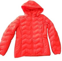 TIME and TRU™ ~ Red Nylon ~ Puffer Coat ~ MEDIUM(8-10) ~ Pockets ~ Hoode... - $40.00