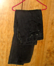 GEORGE men's black JEANS 38 x 32 belt loops 5 pockets (clths bx3 AAA) - $5.40