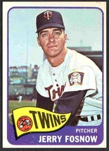 Minnesota Twins Jerry Fosnow 1965 Topps Baseball Card #529 ex/em Short Print SP - £6.78 GBP
