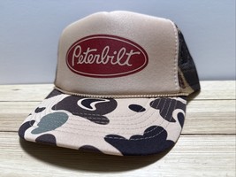 Vintage Peterbilt Trucks Hat  Trucker Adjustable Camouflage SnapBack Hun... - $309.15 MXN