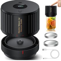 Compact Electric Mason Jar Sealer Kit with Lids - Food Preservation Made... - $56.38
