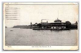 View From Water Glen Island New Rochelle New York NY UDB Postcard I18 - £3.85 GBP