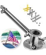 Anley Boat Flagpole Kit with Flag Pole and Mounting Base Marine Grade Mount - £42.32 GBP