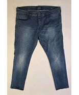 Scotch &amp; Soda Ralston Slim Straight Jeans Blue Button Fly 38x34 Actual 3... - $44.32