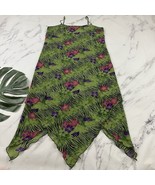 A Wild Thyme Womens Vintage Y2k Slip Dress Size 12 Green Pink Floral Zeb... - $32.66