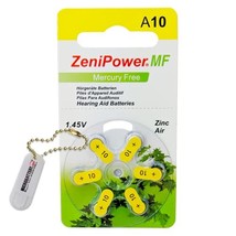 60 ZeniPower Hearing Aid Batteries Size: 10 + Battery Holder Keychain Kit - £13.19 GBP