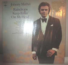 Johnny Mathis RAINDROPS KEEP FALLING ON MY HEAD LP  vinyl record - £4.55 GBP