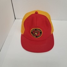 Vintage United States Marine Corps Snapback Mesh Trucker Hat, Red &amp; Yellow, LOOK - £17.37 GBP