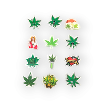 Marijuana Cannabis 12 Piece Lot Acrylic Flatback Charms Cabochons Crafts - £11.85 GBP