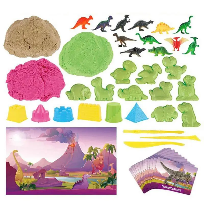 Slimy Sand Variety Pack Ultra-light Clay Space Sand Kit Dinosaur Play Sand DIY - £38.26 GBP