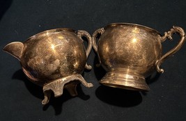 Vintage Pilgrim Silver Plated Milk Creamer Jug &amp; Sugar Bowl - €17,75 EUR