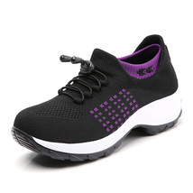 Ladies Platform Casual Shoes Women Breathable Sneakers Female Mesh Sock Woman Sh - £23.04 GBP
