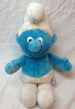 Vintage Wallace &amp; Berrie 1981 Smurfs Classic Smurf 13&quot; Plush Stuffed Animal Toy - £19.73 GBP