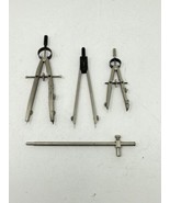 4 Gramercy Drafting Metal Tool Compass VTG Made In Germany 4&quot; 6&quot; Lot - £10.08 GBP