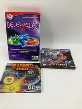 Popcap Zuma Deluxe Bejeweled 2 and Dream Getaway Legacy Games CPU CD-ROM Lot 3 - £22.56 GBP