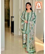 2. Verdant Vibes Designer Party Wear Look Pur Natural Crepe Co-ords Set - $40.00