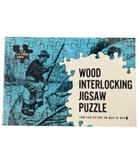 Vintage Wood Interlocking Jigsaw Puzzle JK Straus 100 Pieces Monterey Ba... - $890.09 MXN