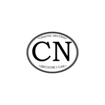 Roleplaying &quot;Chaotic Neutral&quot; Alignment Bumper Sticker - 3&quot; wide x 2.5&quot; ... - $59.97 MXN