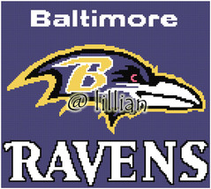 Nfl ~ Baltimore Ravens Cross Stitch Pattern - £3.92 GBP