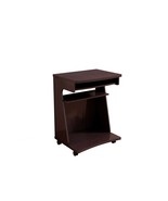 Rolling Kitchen Cart: 2 Shelves, Red/Espresso - $133.30 CAD