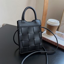 Brand Woven Crossbody Handbags for Women Leather Weave Shoulder Bag White Design - £21.80 GBP