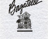 Bagatelle Menu An Island Restaurant Old Town Duval Street Key West Florida  - £14.28 GBP