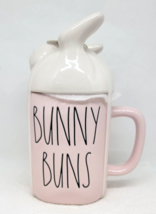 Rae Dunn Easter BUNNY BUNS Mug With Bunny Legs Lid Pink NEW Too Cute! - $22.00