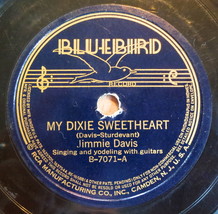 Jimmie Davis - My Dixie Sweetheart / Picture Of Your Mother - Bluebird 7071 - £13.61 GBP