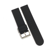22mm Silicone Rubber Watch Band Strap Fits Porthole Chronomat Vimeter Black Pin- - £13.42 GBP