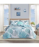 Tritard 3 Piece Coastal Quilt Sets California King Size -, 118&#39;&#39;X106&#39;&#39; - $116.59 CAD