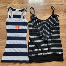 Licensed Detroit Tigers &amp; Maurices Lot of 2 Pullover Tank Tops Size Small - £7.86 GBP