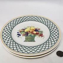 Set of 2 Villeroy &amp; Boch Basket Salad Plates Fruit Lattice 8.5” Disconti... - £37.20 GBP