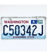 2018 United States Washington Evergreen Passenger License Plate C50342J - $16.82