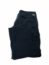 Sean John Mens Y2K Cargo Jean Shorts Baggy Black Size 36&quot; Missing Button - £22.81 GBP