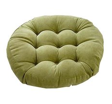 21-Inch Round Floor Pillow Tufted Support Padded Boosted Cushion, Green - $38.07