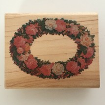 Rubber Stampede Rubber Stamp Cynthia Hart Oval Floral Wreath Card Making 652-E - £3.92 GBP