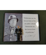 FRAMED GENERAL GEORGE S. PATTON JR QUOTE AND ACTION FIGURE FRAME 10&quot;X8.5&quot; - €20,16 EUR