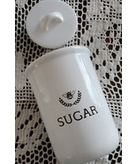 World Traveler ~ Sugar ~ Ceramic Glass Canister ~ Jar w/Lid ~ 4.25&quot; D x ... - £17.72 GBP