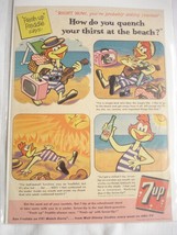 1959 7-Up Color Ad Fresh Up Freddie at The Beach 7 Up 7Up - £6.33 GBP