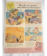 1959 7-Up Color Ad Fresh Up Freddie at The Beach 7 Up 7Up - £6.28 GBP