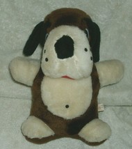 11&quot; VINTAGE SUPERIOR TOY &amp; NOVELTY BROWN WHITE PUPPY DOG STUFFED ANIMAL ... - £18.91 GBP