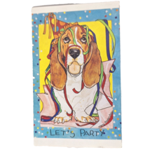 Postcard Lets Party Basset Hound Dog Shelter North Shore Animal League C... - $4.84