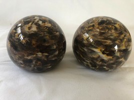 pair Vintage Murano Italy Glass Paperweight - presse papier - £95.34 GBP