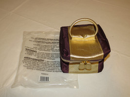 Avon Mark Womens Ladies F3250741 toiletry make up travel bag eggplant gold NEW;; - £16.45 GBP